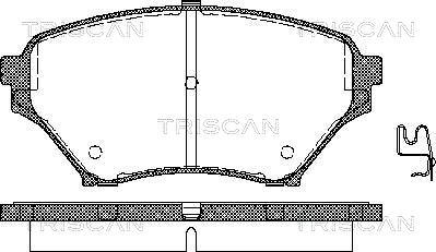 Triscan 8110 50019 - Гальмівні колодки, дискові гальма autocars.com.ua