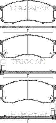 Triscan 8110 50165 - Гальмівні колодки, дискові гальма autocars.com.ua
