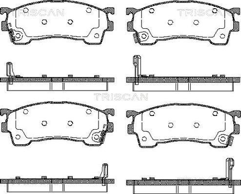 Triscan 8110 50183 - Гальмівні колодки, дискові гальма autocars.com.ua