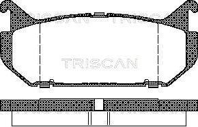 Triscan 8110 50184 - Гальмівні колодки, дискові гальма autocars.com.ua