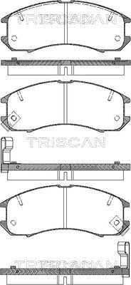 Triscan 8110 50881 - Гальмівні колодки, дискові гальма autocars.com.ua