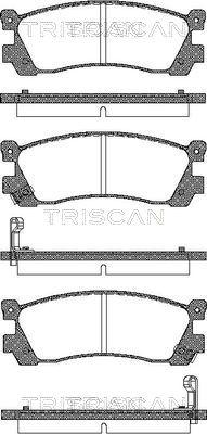 Triscan 8110 50896 - Гальмівні колодки, дискові гальма autocars.com.ua