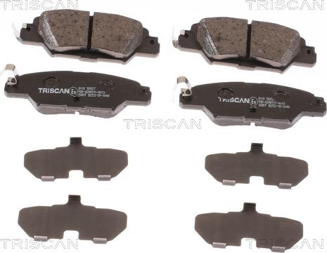 Triscan 8110 50927 - Гальмівні колодки, дискові гальма autocars.com.ua