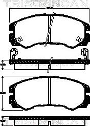 Triscan 8110 60001 - Гальмівні колодки, дискові гальма autocars.com.ua