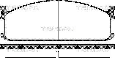 Triscan 8110 60912 - Тормозные колодки, дисковые, комплект avtokuzovplus.com.ua