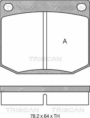 Triscan 8110 65604 - Гальмівні колодки, дискові гальма autocars.com.ua
