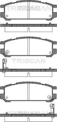 Triscan 8110 68171 - Тормозные колодки, дисковые, комплект avtokuzovplus.com.ua