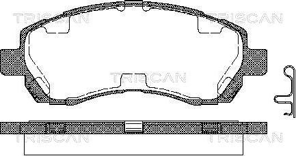 Triscan 8110 68172 - Тормозные колодки, дисковые, комплект autodnr.net