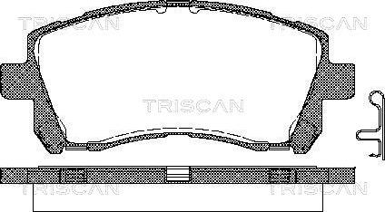 Triscan 8110 68173 - Тормозные колодки, дисковые, комплект autodnr.net