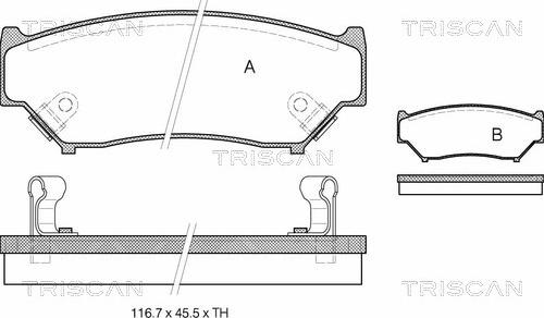 Triscan 8110 69001 - Тормозные колодки, дисковые, комплект avtokuzovplus.com.ua