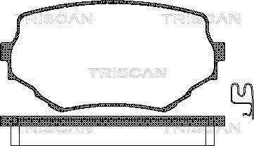 Triscan 8110 69002 - Гальмівні колодки, дискові гальма autocars.com.ua