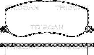Triscan 8110 69005 - Гальмівні колодки, дискові гальма autocars.com.ua