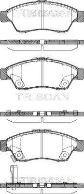 Triscan 8110 69010 - Гальмівні колодки, дискові гальма autocars.com.ua