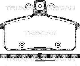 Triscan 8110 69012 - Гальмівні колодки, дискові гальма autocars.com.ua