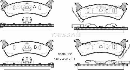 Triscan 8110 80530 - Тормозные колодки, дисковые, комплект avtokuzovplus.com.ua