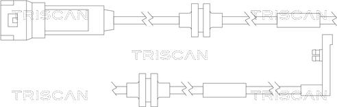 Triscan 8115 24014 - Сигналізатор, знос гальмівних колодок autocars.com.ua