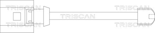 Triscan 8115 29012 - Сигналізатор, знос гальмівних колодок autocars.com.ua