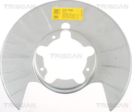 Triscan 8125 15209 - Відбивач, диск гальмівного механізму autocars.com.ua