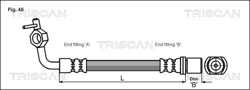 Triscan 8150 13120 - Гальмівний шланг autocars.com.ua