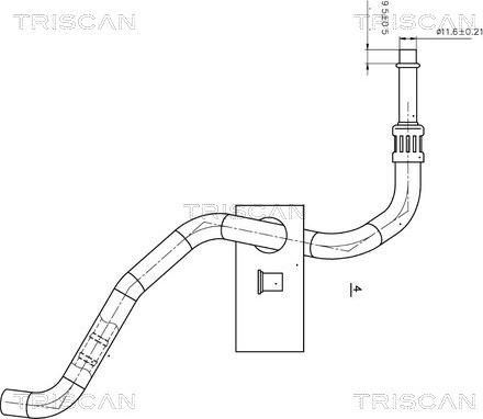 Triscan 8516 11002 - Гідравлічний шланг, рульове управління autocars.com.ua