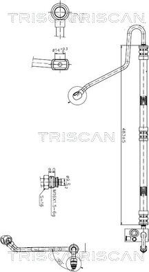 Triscan 8516 11007 - Гідравлічний шланг, рульове управління autocars.com.ua