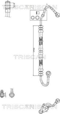 Triscan 8516 11018 - Гідравлічний шланг, рульове управління autocars.com.ua
