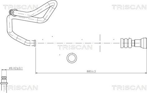 Triscan 8516 16024 - Гідравлічний шланг, рульове управління autocars.com.ua