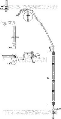 Triscan 8516 16037 - Гідравлічний шланг, рульове управління autocars.com.ua