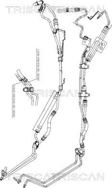 Triscan 8516 16038 - Гідравлічний шланг, рульове управління autocars.com.ua