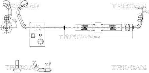 Triscan 8516 23008 - Гідравлічний шланг, рульове управління autocars.com.ua