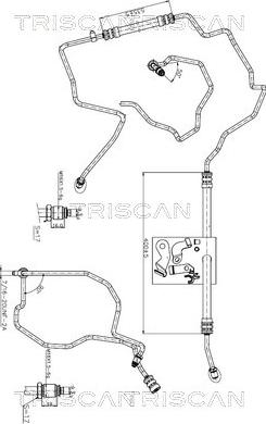 Triscan 8516 25003 - Гідравлічний шланг, рульове управління autocars.com.ua