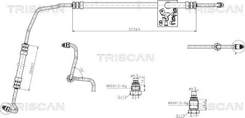Triscan 8516 25005 - Гідравлічний шланг, рульове управління autocars.com.ua