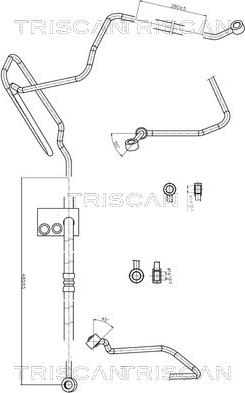 Triscan 8516 29004 - Гідравлічний шланг, рульове управління autocars.com.ua