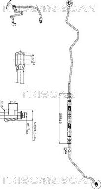 Triscan 8516 29019 - Гідравлічний шланг, рульове управління autocars.com.ua