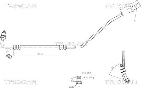 Triscan 8516 29027 - Гідравлічний шланг, рульове управління autocars.com.ua