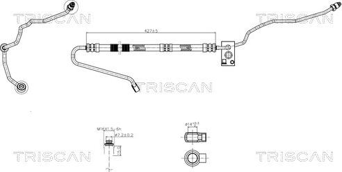 Triscan 8516 29028 - Гідравлічний шланг, рульове управління autocars.com.ua