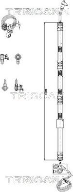 Triscan 8516 29038 - Гідравлічний шланг, рульове управління autocars.com.ua