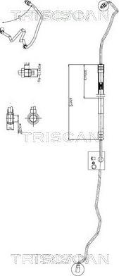 Triscan 8516 29041 - Гідравлічний шланг, рульове управління autocars.com.ua