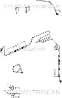 Triscan 8516 29043 - Гідравлічний шланг, рульове управління autocars.com.ua