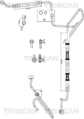 Triscan 8516 29045 - Гідравлічний шланг, рульове управління autocars.com.ua