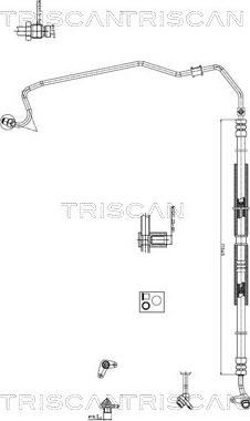 Triscan 8516 40002 - Гідравлічний шланг, рульове управління autocars.com.ua