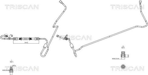 Triscan 8516 65001 - Гідравлічний шланг, рульове управління autocars.com.ua
