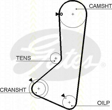 Triscan 8645 5372xs - Ремінь ГРМ autocars.com.ua