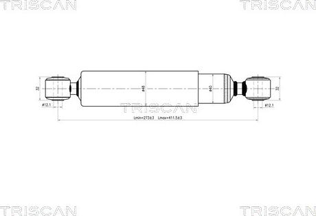 Triscan 8705 10203 - Амортизатор autocars.com.ua