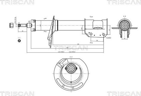 Triscan 8705 15101 - Амортизатор avtokuzovplus.com.ua