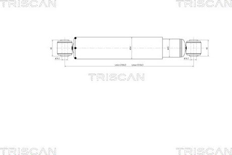 Triscan 8705 23202 - Амортизатор autocars.com.ua