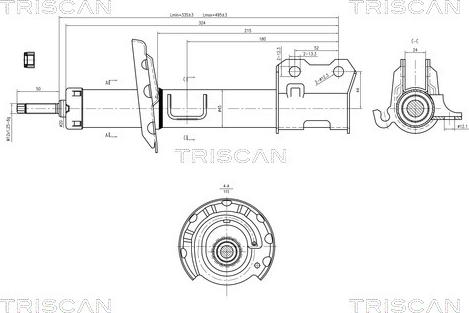 Triscan 8705 24107 - Амортизатор autocars.com.ua