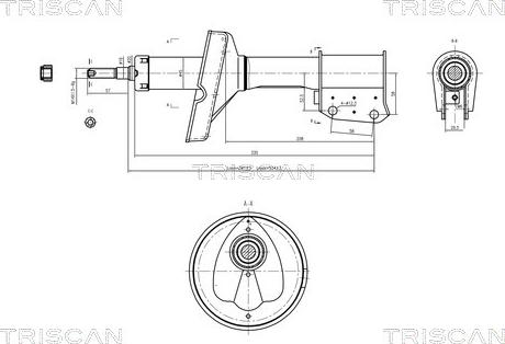 Triscan 8705 25101 - Амортизатор avtokuzovplus.com.ua