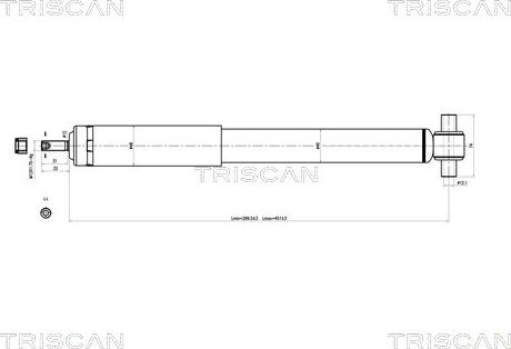 Triscan 8705 27201 - Амортизатор підвіски autocars.com.ua