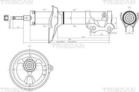 Triscan 8705 29110 - Амортизатор autocars.com.ua